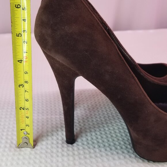 Qupid Women's Brown Platform Pumps Size 6 - Picture 7 of 12